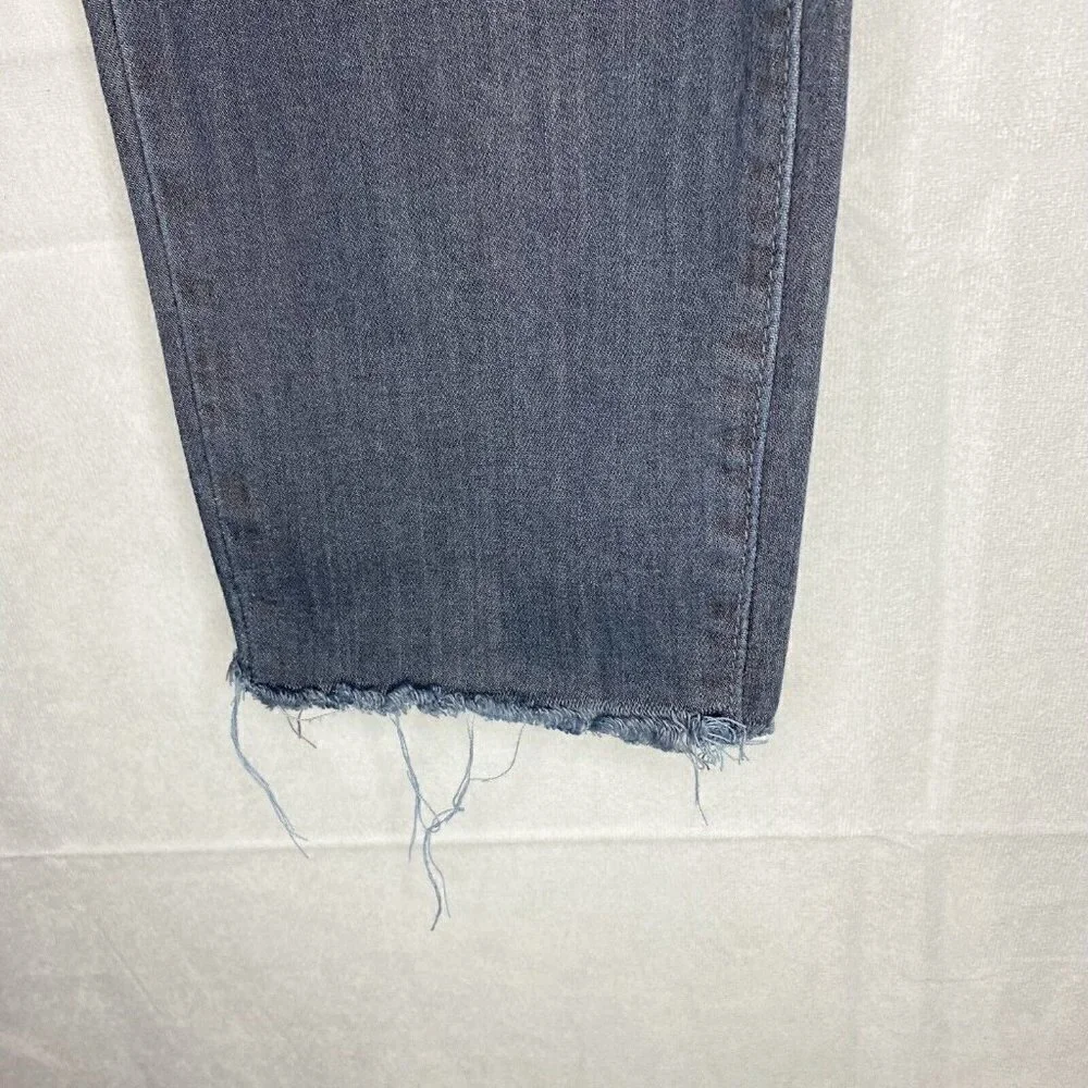 Paige Verdugo Ankle Gray Jeans Raw Cut Hem Skinny Sea Salt Women Size 27x27